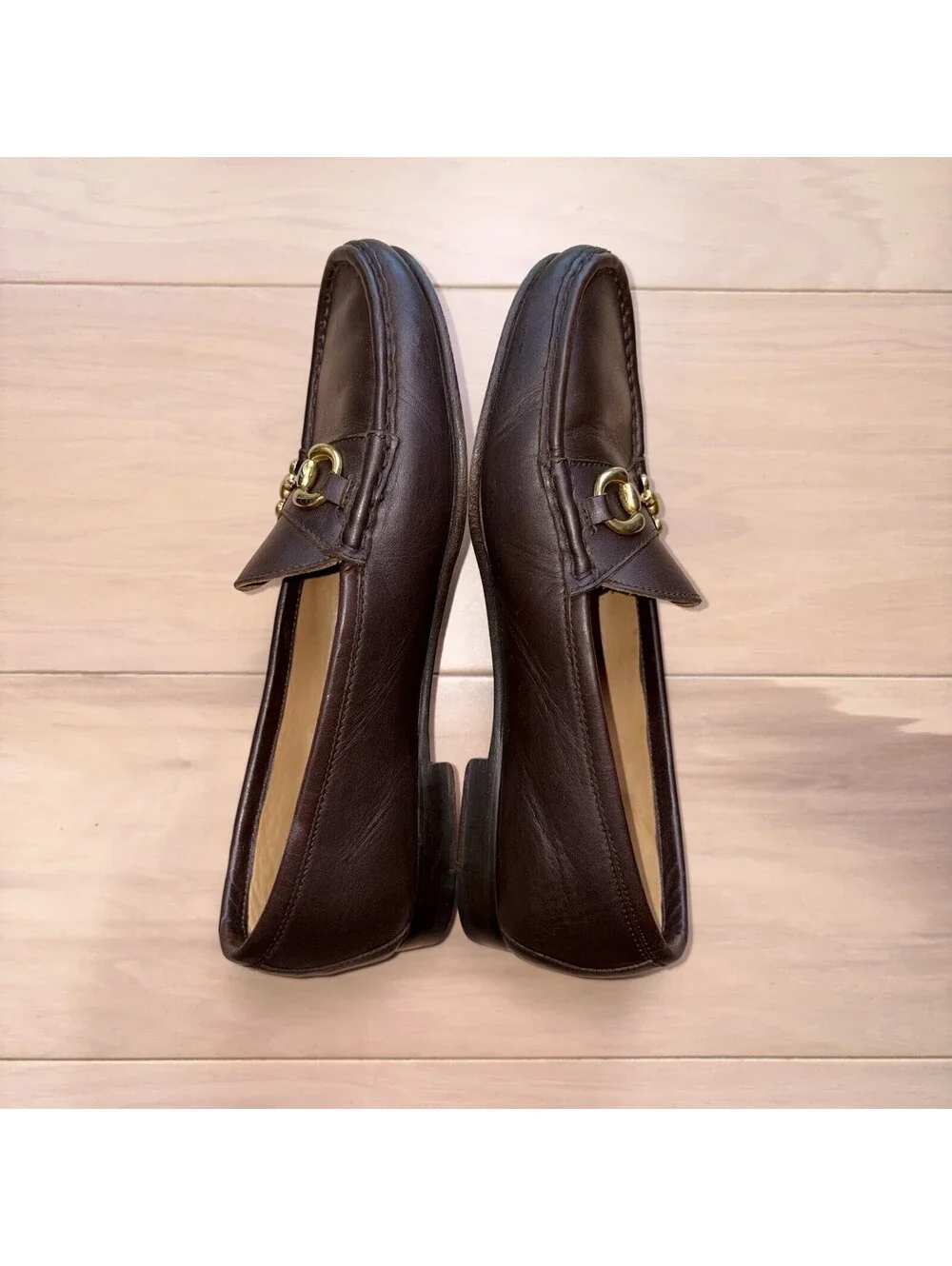 Jay Butler Bit Loafers Men’s 10 Brown Leather Slip On Dress Shoes Made Mexico